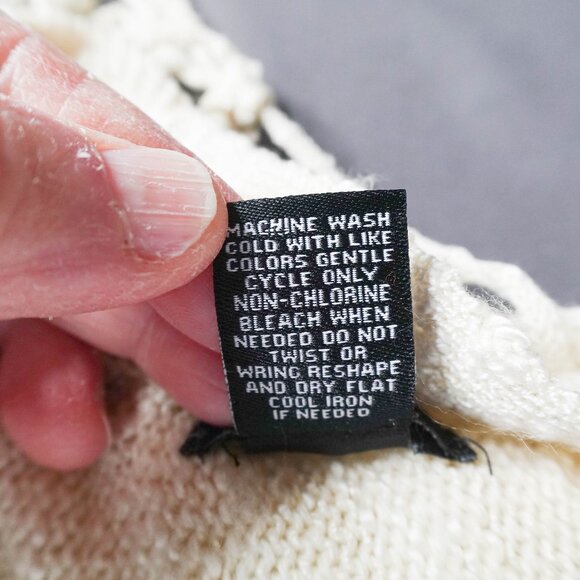 Womens Sweater Small Off White Cozy Soft Clean Girl Minimalist Soft Boho - Picture 7 of 12